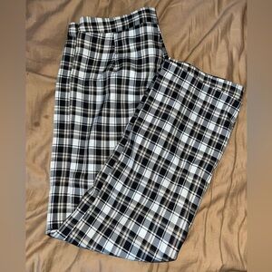 Plaid flare pants
